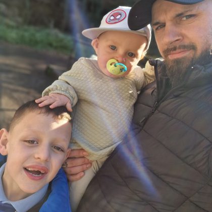 Kieron with his two boys