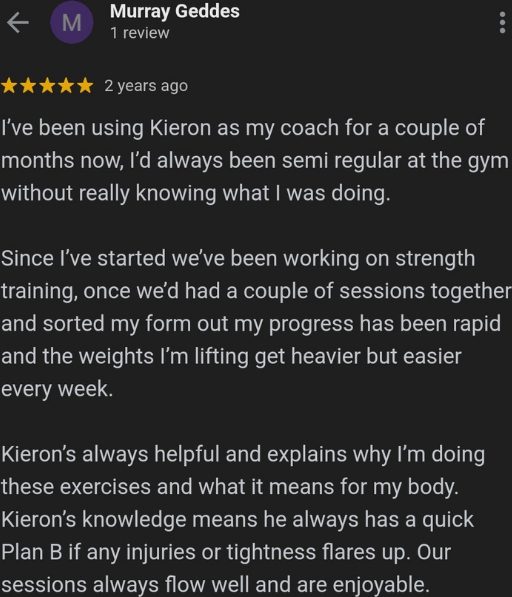 Murray's Google review